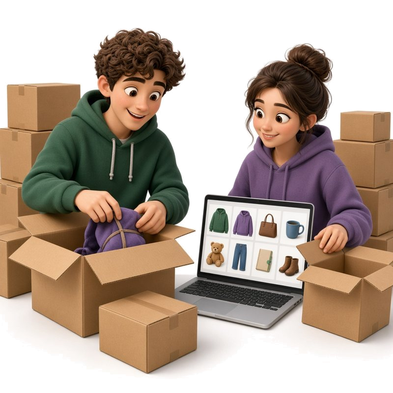 Tvorba e-shopu – kreslená ilustrácia